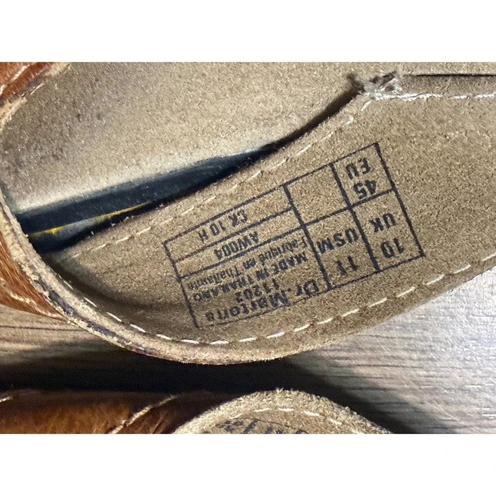 Dr. Martens Leather Flip Flops Mens 11 Brown Adult Thong Sandals Used Good